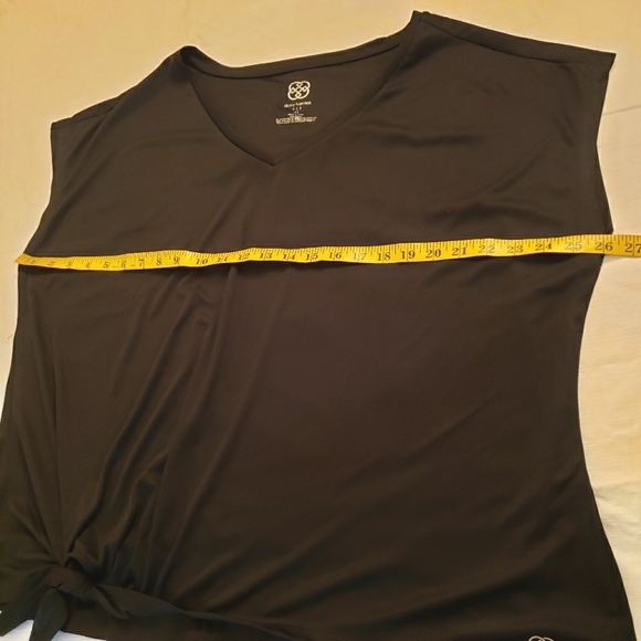 Daisy Fuentes Fit Top Black Cap Sleeve Activewear Tee Plus Size 3X NWT - Picture 5 of 10